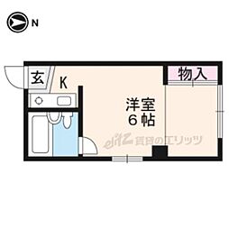 松花苑 ワンルームの間取図画像