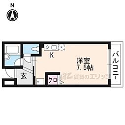 ハイツ二軒茶屋 ワンルームの間取図画像