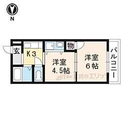 オクトピア御池 2Kの間取図画像