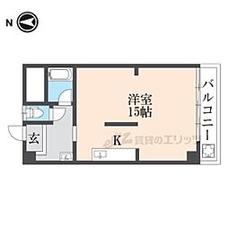 コーポラス西賀茂 1Kの間取図画像