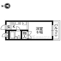 リーブルピエスヤマダ 1Kの間取図画像