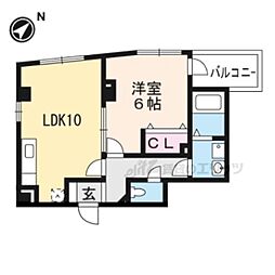カーサミーア 1LDKの間取図画像