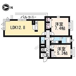Lacasapulita 2LDKの間取図画像