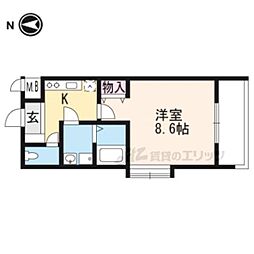 メゾン・エイム 1Kの間取図画像