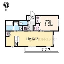 ヘーベルメゾンハナ。 1LDKの間取図画像