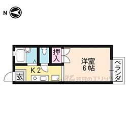 シティハイツ紫野 ワンルームの間取図画像