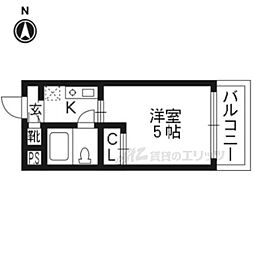 メゾン・ド・パルファン 1Kの間取図画像