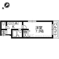 ノーザン・シティー 1Kの間取図画像