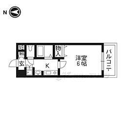 プレサンス京都御所東 1Kの間取図画像