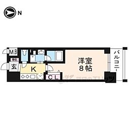 ベラジオ京都梅小路 1Kの間取図画像