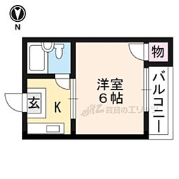 サンハイツ葉山 1Kの間取図画像