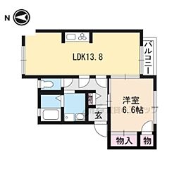 シャルマン21 1LDKの間取図画像