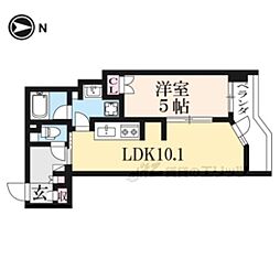 プレミスト京都御池通 1LDKの間取図画像
