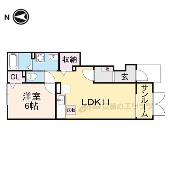 ラポール 104｜滋賀県米原市宇賀野(賃貸アパート1LDK・1階・45.84㎡)の写真 その2