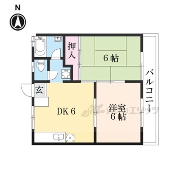 滋賀県大津市下阪本2丁目(賃貸アパート2DK・2階・40.58㎡)の写真 その2