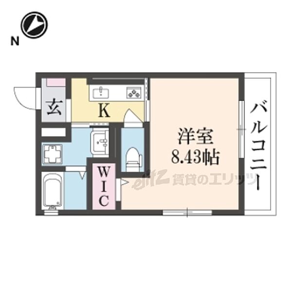 滋賀県野洲市小篠原宇和田後(賃貸アパート1K・2階・29.45㎡)の写真 その2