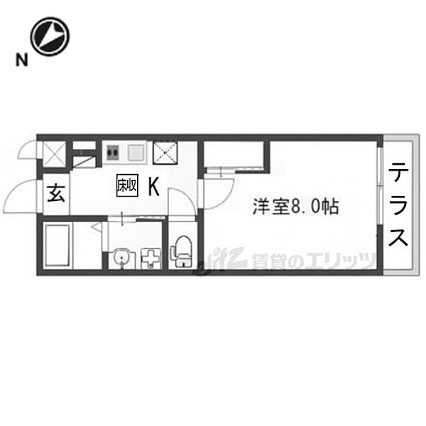 カーサＨ.Ｋ 105｜滋賀県彦根市大堀町(賃貸アパート1K・1階・27.44㎡)の写真 その2