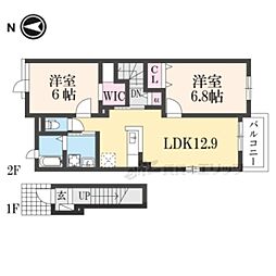 Ｖｉｏｌａ壱番館 2階2LDKの間取り