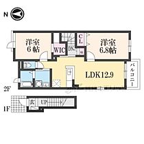 滋賀県高島市安曇川町西万木字竜ヶ鼻（賃貸アパート2LDK・2階・60.94㎡） その2