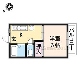 アーバンパレス 1Kの間取図画像