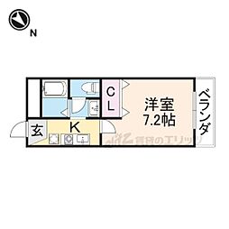 アネックスＡ 3階1Kの間取り