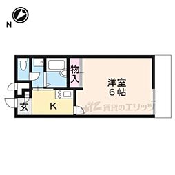 レオパレス瑞喜 1Kの間取図画像
