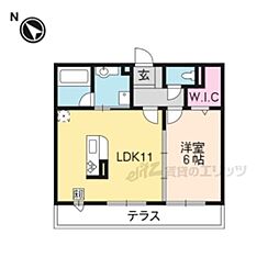 ハイドンホーフ 2階1LDKの間取り