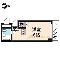 JR東海道・山陽本線 大津駅 徒歩4分の賃貸マンション 1階ワンルームの間取り