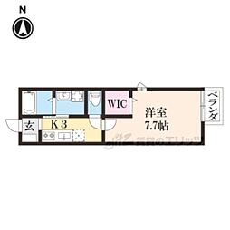 カーペンター512 1Kの間取図画像