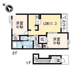 スプランディード2 2LDKの間取図画像