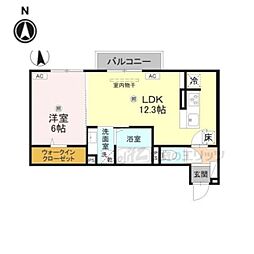 Lumiere du Soir Un 1LDKの間取図画像