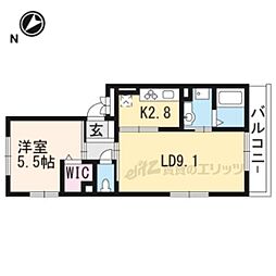 コージーコートタケナカ 1LDKの間取図画像
