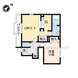 ヴァルトサイテ 1LDKの間取図画像