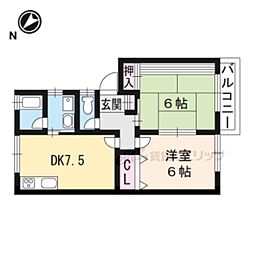 ハイツサントピア 2DKの間取図画像