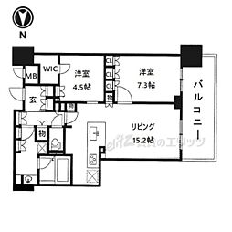 プレミスト大津ステーションレジデンス 2LDKの間取図画像