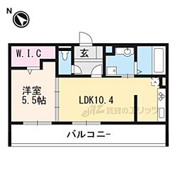 茶屋後.GK 1LDKの間取図画像