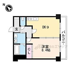 ピュアヴィレッジくらら 1LDKの間取図画像