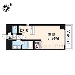 エンゼルプラザイースト1 ワンルームの間取図画像