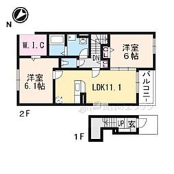 バンブーケン 2LDKの間取図画像