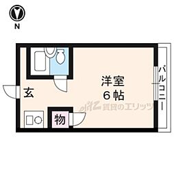 ライブカントリーエイト 1Kの間取図画像