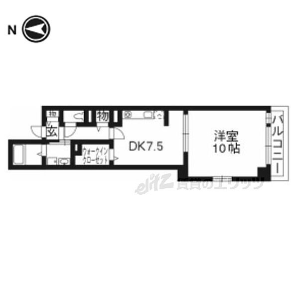 グラン・ベイベリー 202｜京都府向日市物集女町北ノ口(賃貸マンション1DK・2階・43.46㎡)の写真 その2