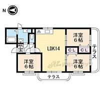 ジャデーン桂I 110 ｜ 京都府京都市西京区樫原佃（賃貸マンション3LDK・1階・65.00㎡） その2