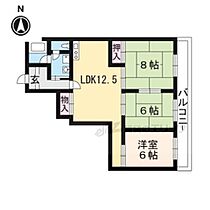 ルネ・ニッセイコーポラス 101 ｜ 京都府京都市中京区西ノ京小堀池町（賃貸マンション3LDK・1階・76.45㎡） その2