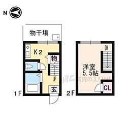 101stメイフラワー 1Kの間取図画像