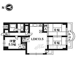 京都地下鉄東西線 太秦天神川駅 徒歩3分の賃貸マンション 8階3LDKの間取り