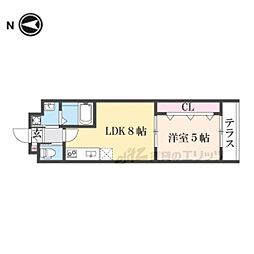 ARCA嵯峨嵐山 1LDKの間取図画像