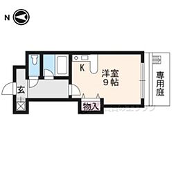 ロイヤルビーブル ワンルームの間取図画像