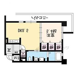 アテナリー右京 1DKの間取図画像