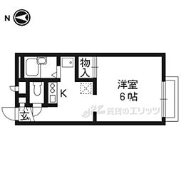 レオパレスライフタナカ ワンルームの間取図画像