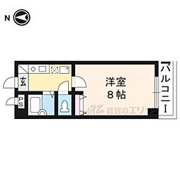 ユーロモダンビル 1Kの間取図画像
